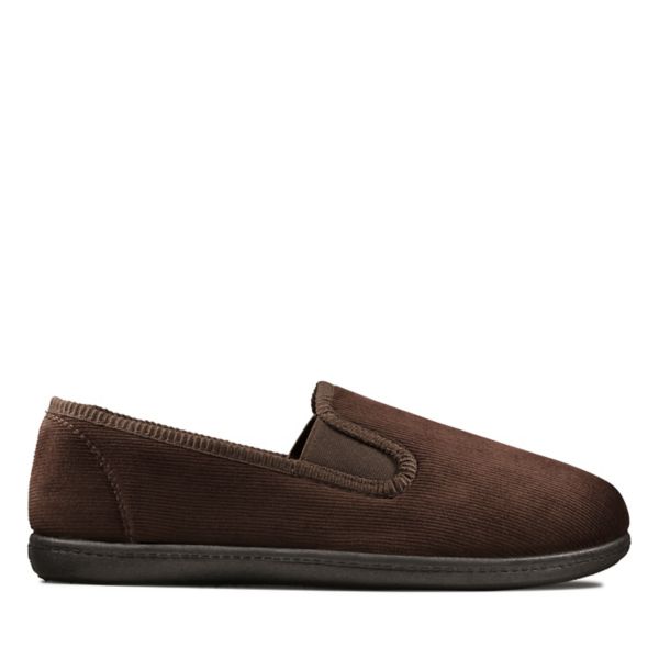 Clarks Mens King Twin Slippers Brown | CA-2139784